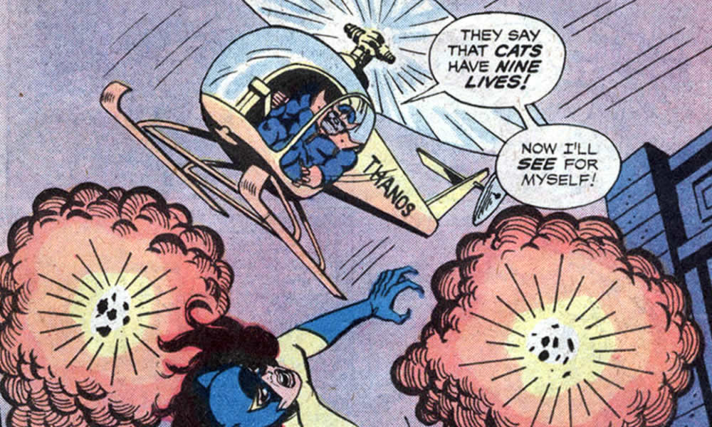 Thanos con l'elicottero
